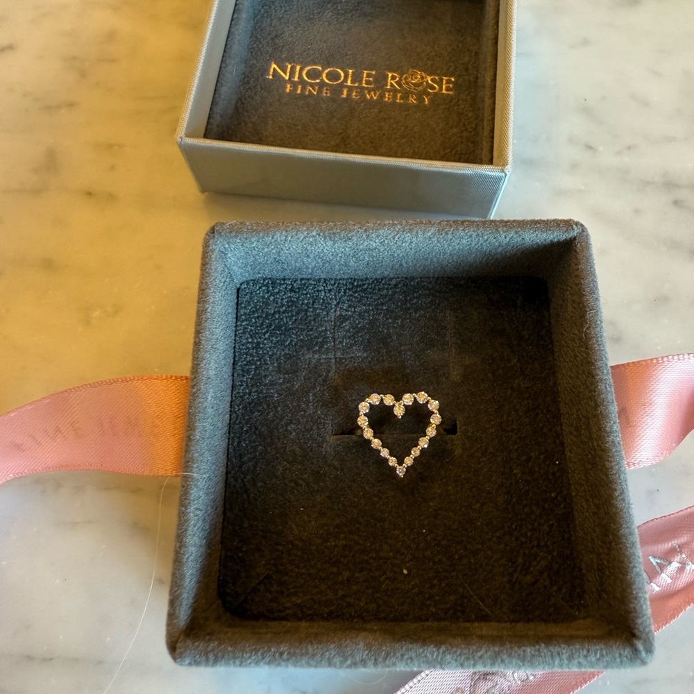 Nicole Rose Jewelry Diamond Heart Ring